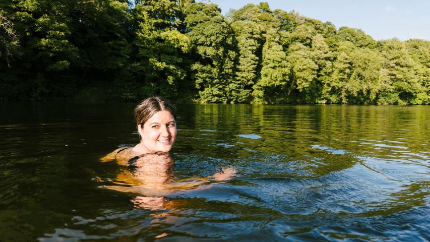 woman wild swimming 