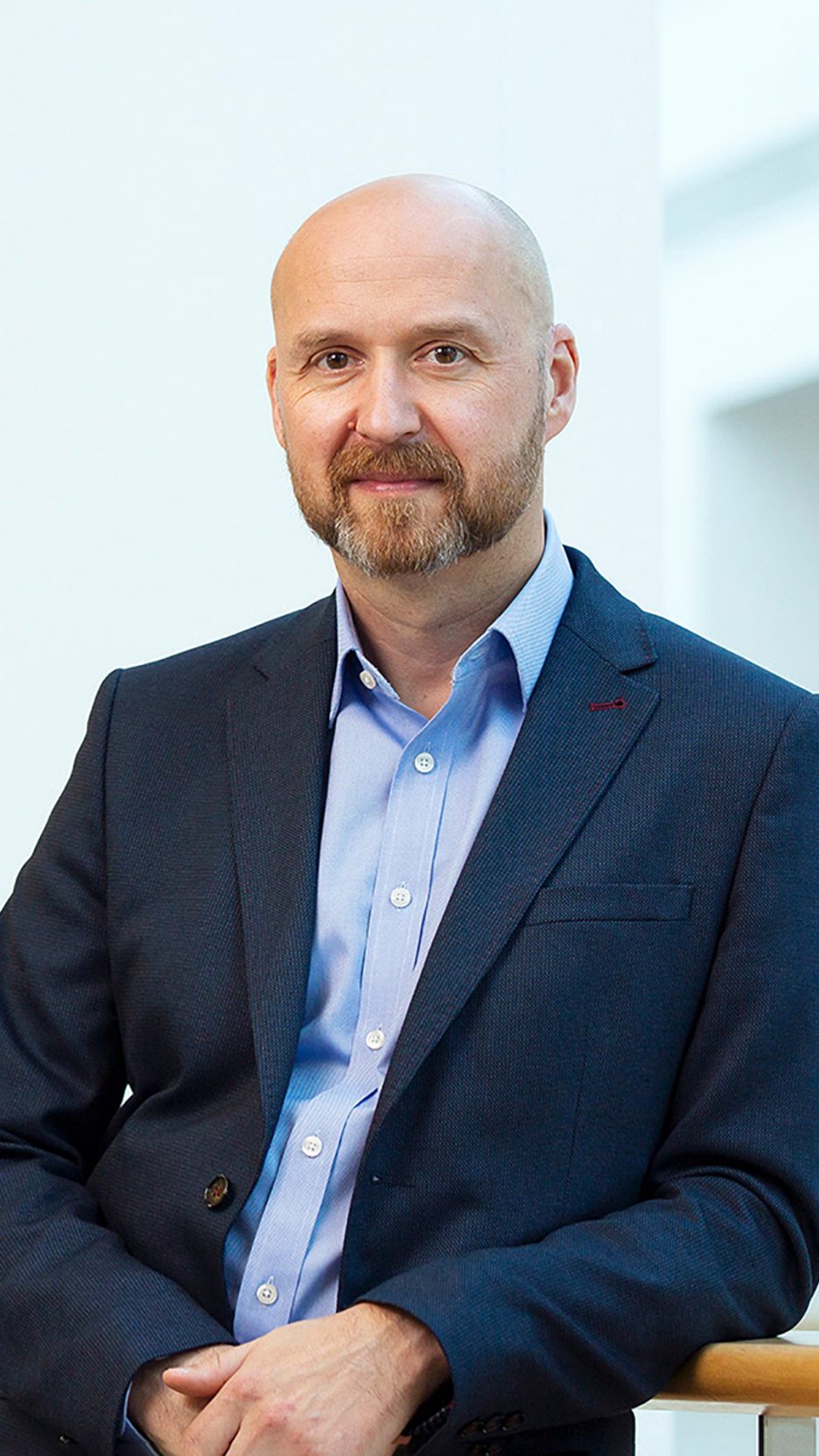 Mike Halliday-Williams pictured standing in the Aegon office